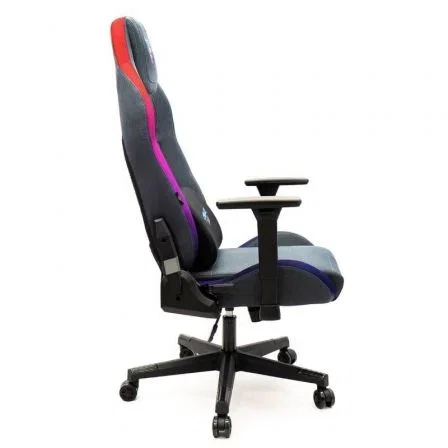 Stinger By Woxter Silla Gaming Stinger Station Elite RGB - Diseño Racing con Luces LED RGB App, Reposabrazos 2D, Inclinable, Azul y Rosa